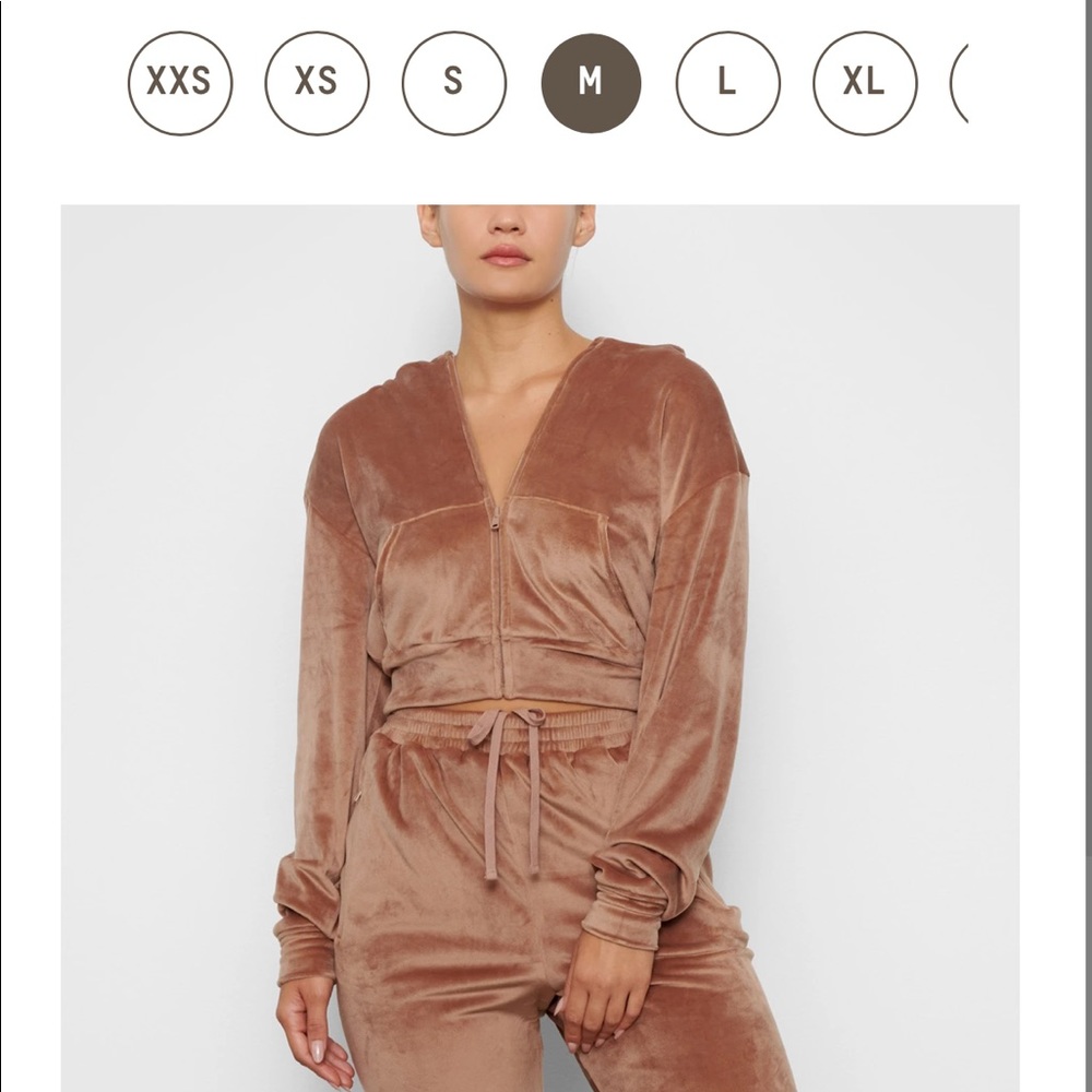SKIMS VELOUR HOODIE/PANT/TOP SET